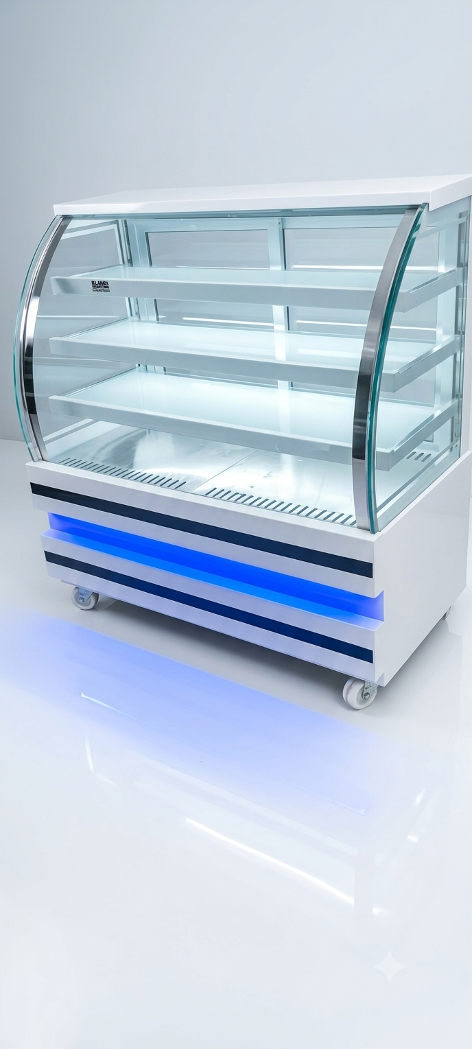 Modern Curved Glass Display Counter